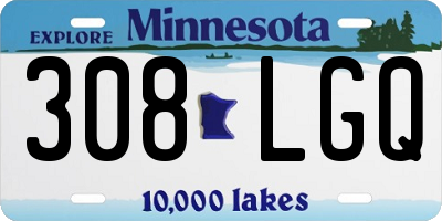 MN license plate 308LGQ