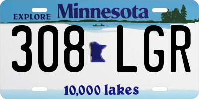 MN license plate 308LGR