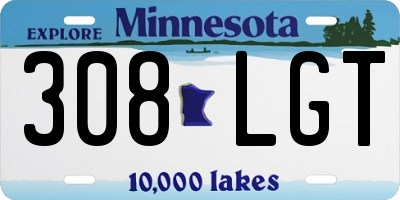 MN license plate 308LGT