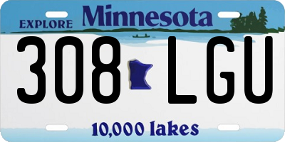 MN license plate 308LGU