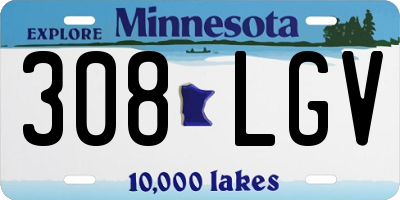 MN license plate 308LGV