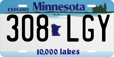 MN license plate 308LGY