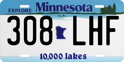 MN license plate 308LHF
