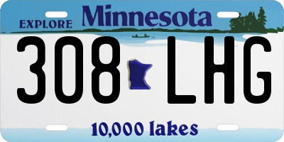 MN license plate 308LHG