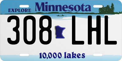 MN license plate 308LHL