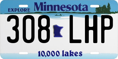 MN license plate 308LHP