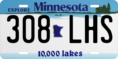 MN license plate 308LHS