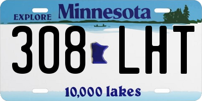 MN license plate 308LHT