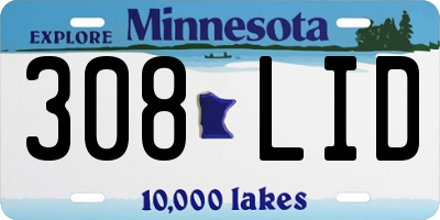 MN license plate 308LID