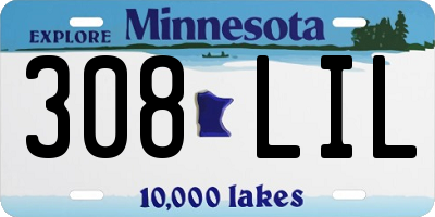 MN license plate 308LIL