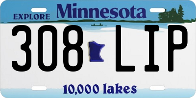 MN license plate 308LIP