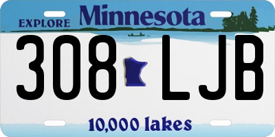 MN license plate 308LJB