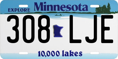 MN license plate 308LJE