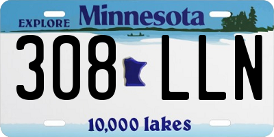 MN license plate 308LLN