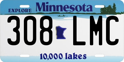 MN license plate 308LMC