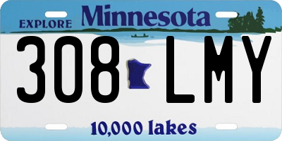 MN license plate 308LMY
