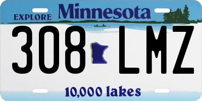 MN license plate 308LMZ