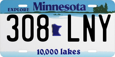 MN license plate 308LNY