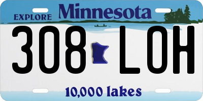 MN license plate 308LOH