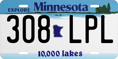 MN license plate 308LPL