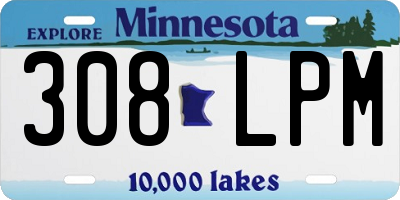 MN license plate 308LPM