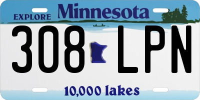 MN license plate 308LPN