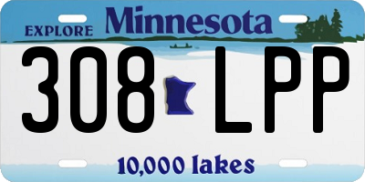 MN license plate 308LPP