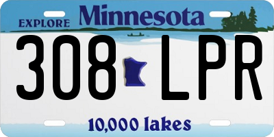 MN license plate 308LPR