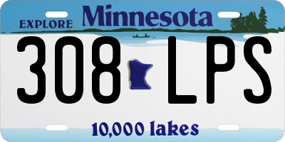 MN license plate 308LPS