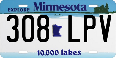 MN license plate 308LPV