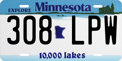 MN license plate 308LPW