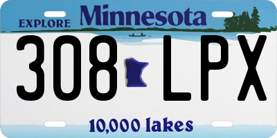 MN license plate 308LPX