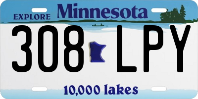 MN license plate 308LPY