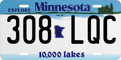 MN license plate 308LQC