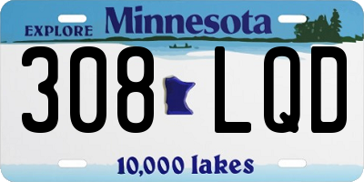 MN license plate 308LQD