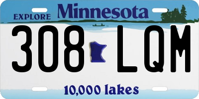 MN license plate 308LQM