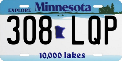 MN license plate 308LQP