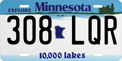 MN license plate 308LQR