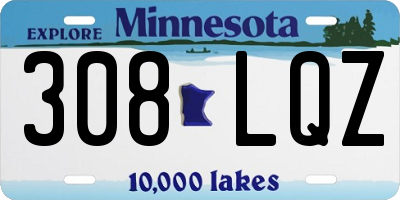 MN license plate 308LQZ