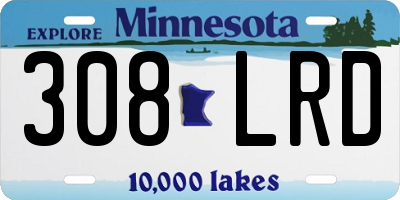 MN license plate 308LRD