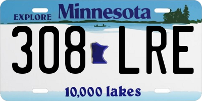 MN license plate 308LRE