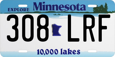MN license plate 308LRF