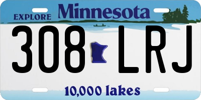 MN license plate 308LRJ