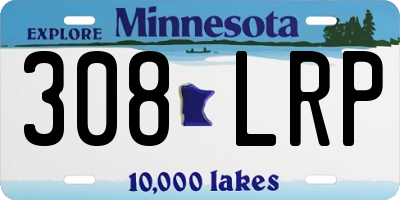MN license plate 308LRP