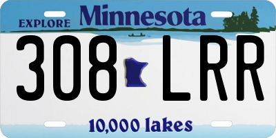 MN license plate 308LRR