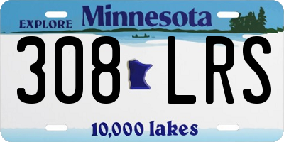 MN license plate 308LRS