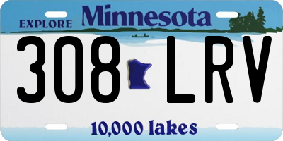 MN license plate 308LRV