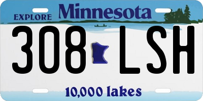 MN license plate 308LSH