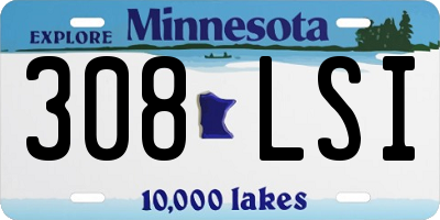 MN license plate 308LSI