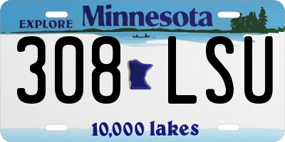 MN license plate 308LSU